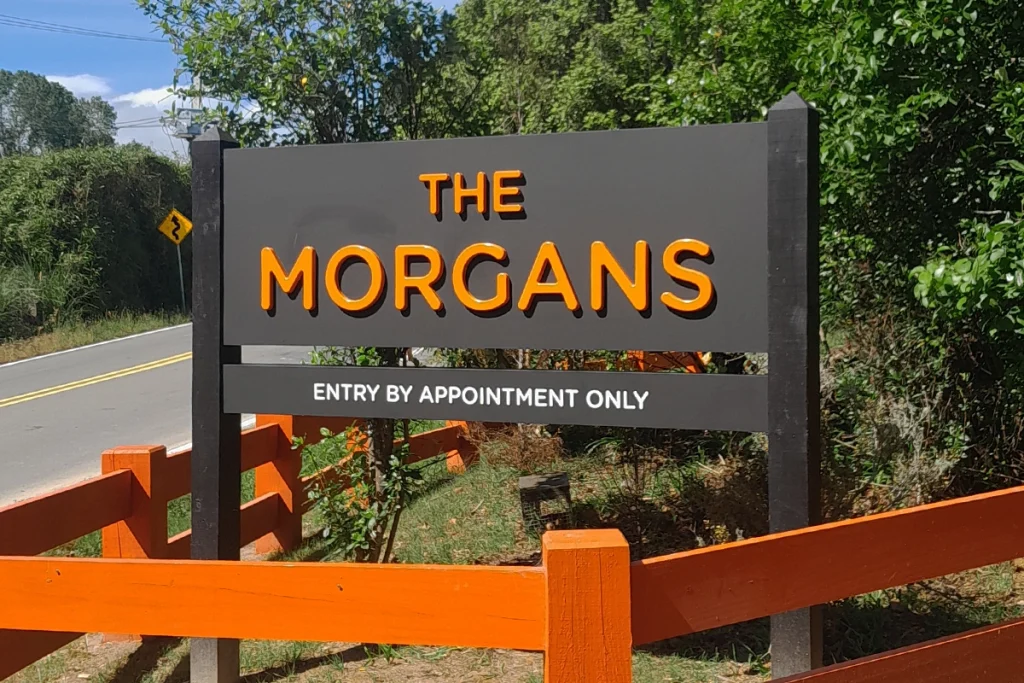 The Morgan's Entrance Sign