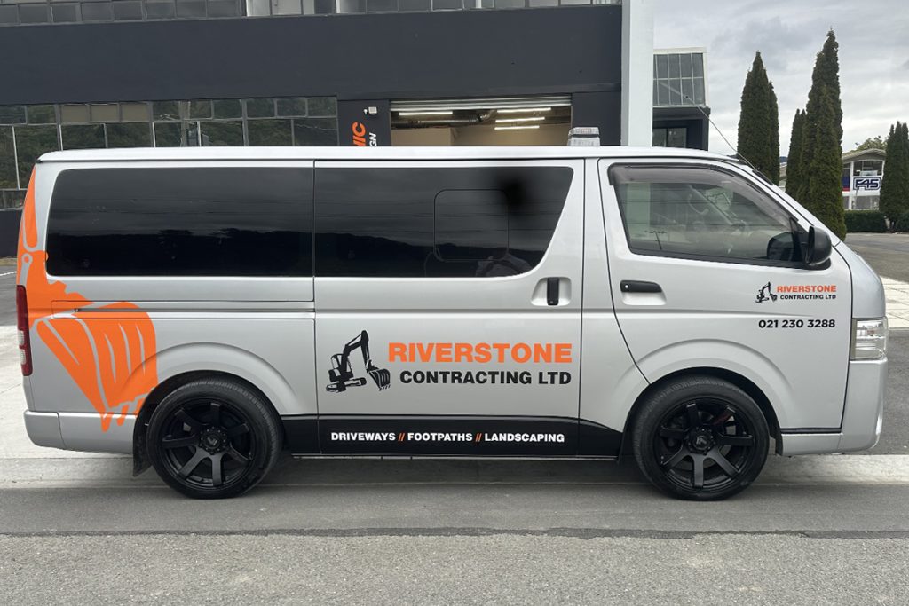 Riverstone Contracting Hiace Signage