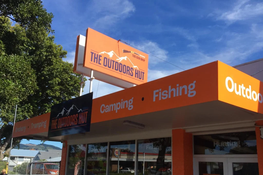 Outdoor's Hutt Premise Signage