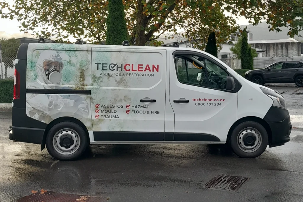 TechClean White Van Signage