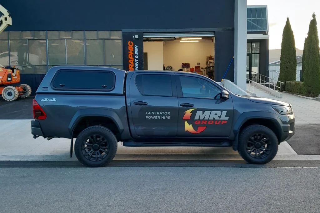 MRL Group Grey Hilux Signage